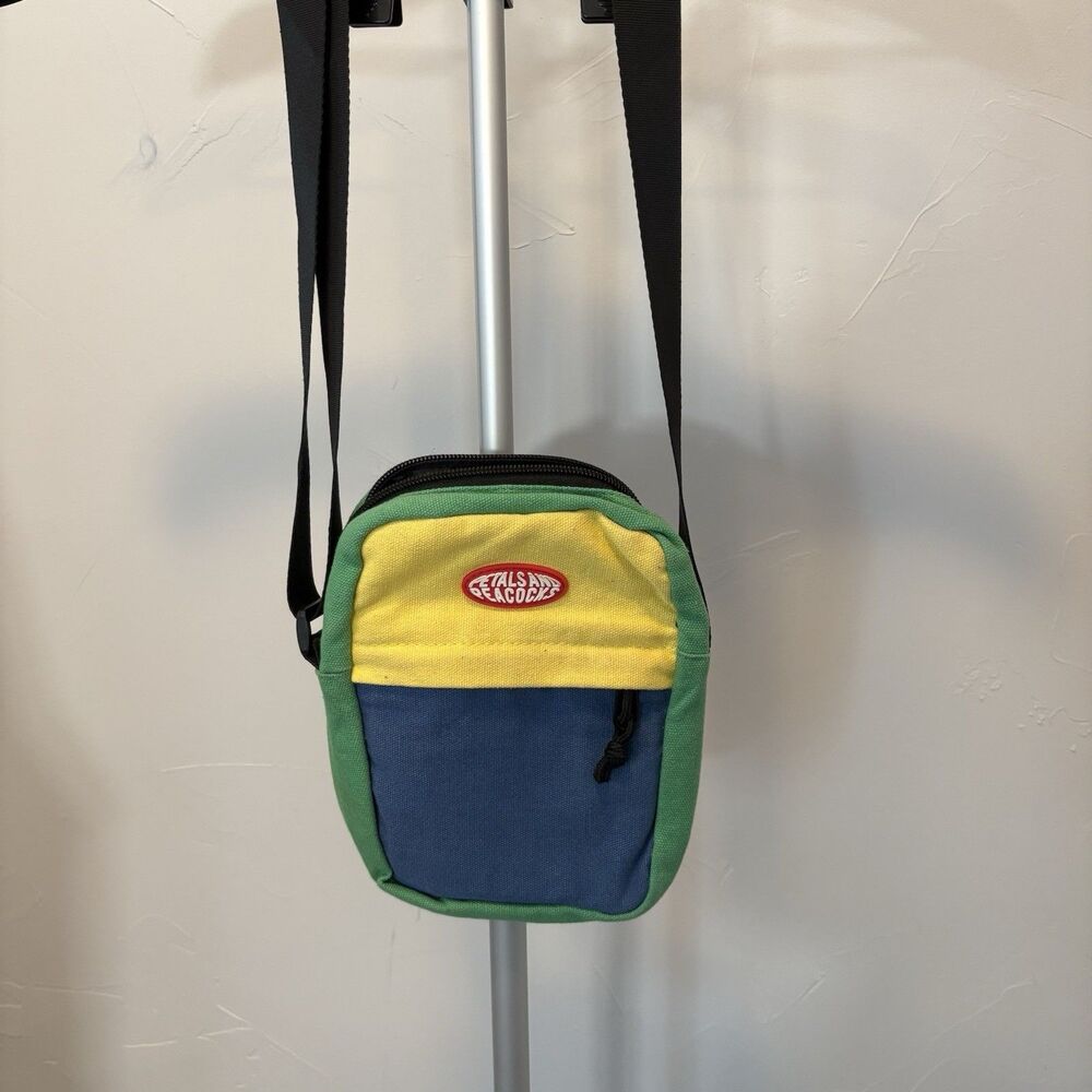 Petals And Peacock Unisex Color Block Yellow, Red, Green, Blue Crossbody Bag